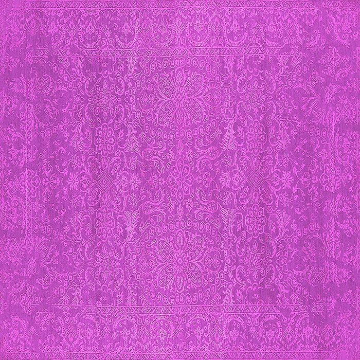 Square Machine Washable Oriental Pink Industrial Rug, wshurb2731pnk