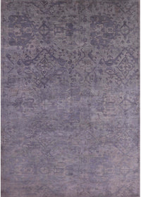 Machine Washable Industrial Modern Viola Purple Rug, wshurb2732