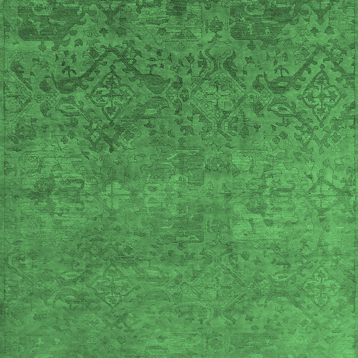 Machine Washable Oriental Emerald Green Industrial Area Rugs, wshurb2732emgrn