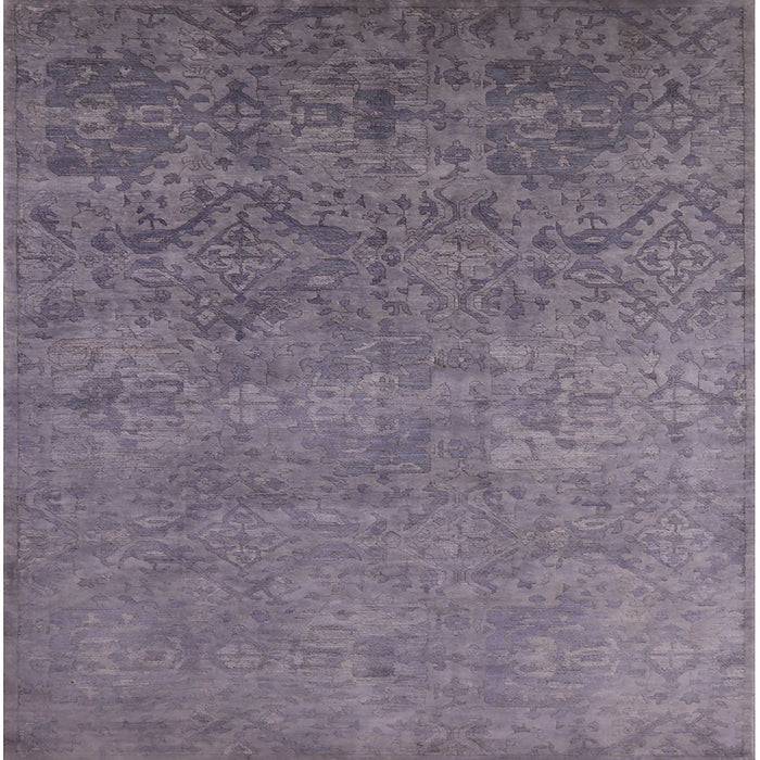 Square Machine Washable Industrial Modern Viola Purple Rug, wshurb2732