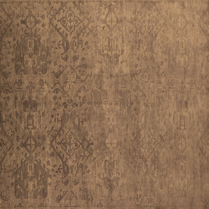 Square Oriental Brown Industrial Rug, urb2732brn
