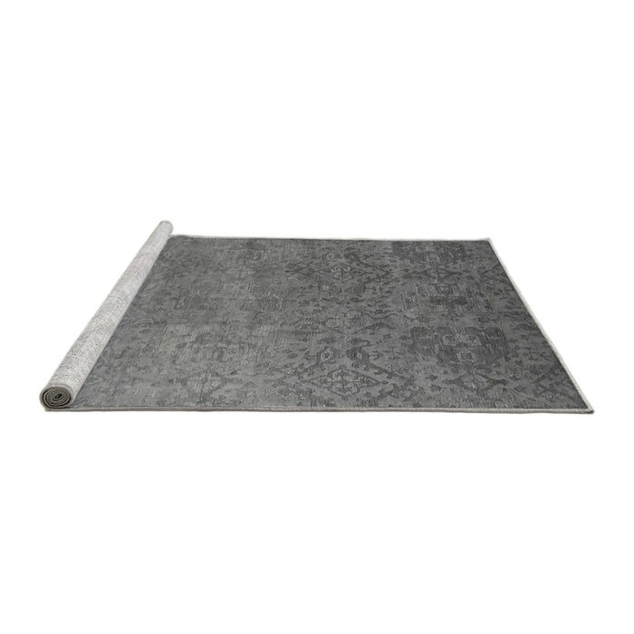 Sideview of Machine Washable Oriental Gray Industrial Rug, wshurb2732gry