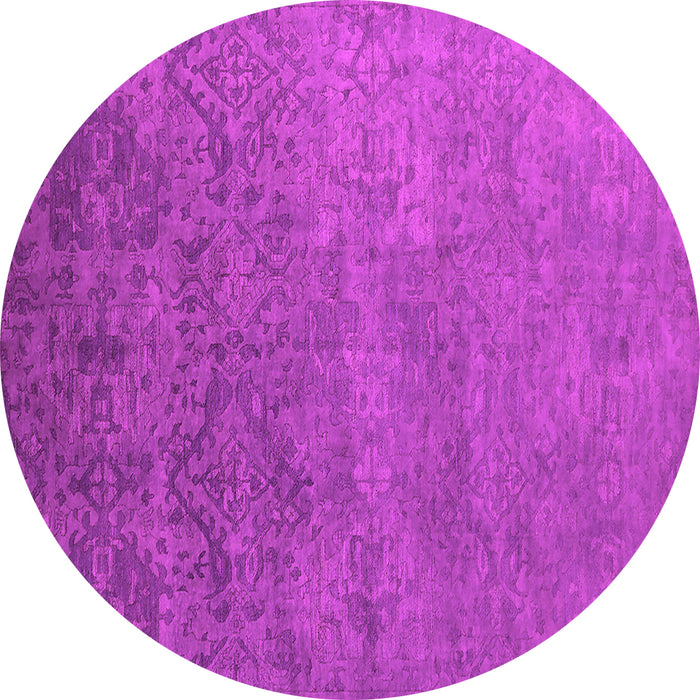 Round Oriental Pink Industrial Rug, urb2732pnk