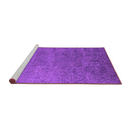 Sideview of Machine Washable Oriental Purple Industrial Area Rugs, wshurb2732pur