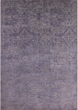 Mid-Century Modern Purple Oriental Rug, urb2732