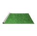 Sideview of Machine Washable Oriental Green Industrial Area Rugs, wshurb2732grn