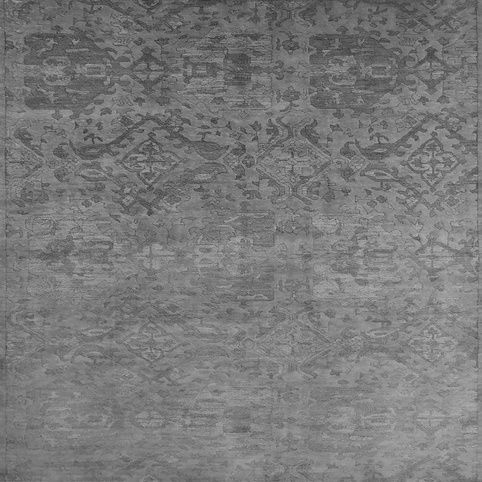 Square Machine Washable Oriental Gray Industrial Rug, wshurb2732gry