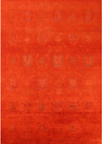 Machine Washable Industrial Modern Red Rug, wshurb2733