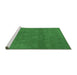 Sideview of Machine Washable Oriental Emerald Green Industrial Area Rugs, wshurb2733emgrn