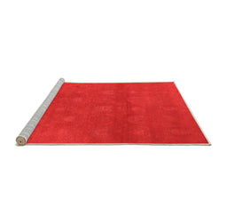 Sideview of Machine Washable Oriental Orange Industrial Area Rugs, wshurb2733org