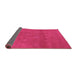 Sideview of Oriental Purple Industrial Rug, urb2733pur