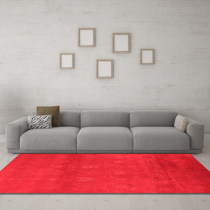 Industrial Red Washable Rugs