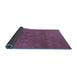 Sideview of Oriental Blue Industrial Rug, urb2733blu