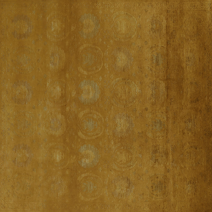 Square Oriental Turquoise Industrial Rug, urb2733turq