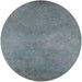 Round Mid-Century Modern Light Slate Gray Oriental Rug, urb2734