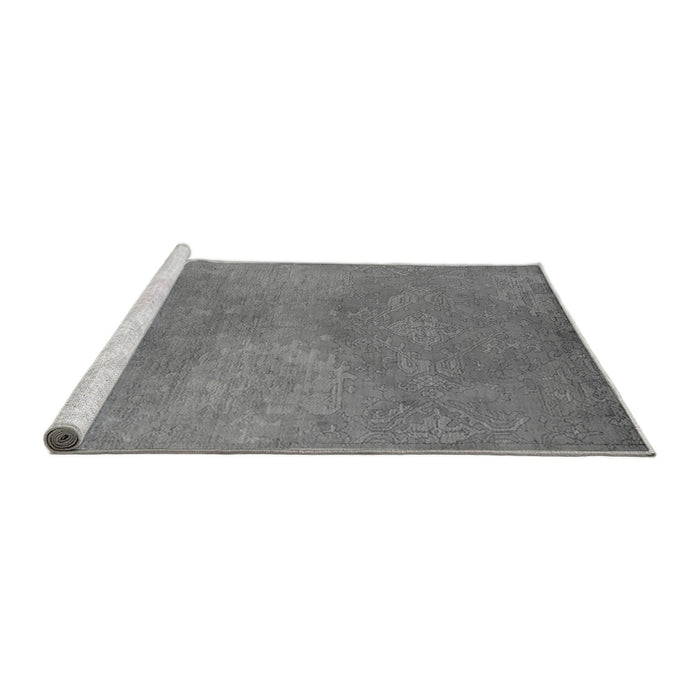 Sideview of Machine Washable Oriental Gray Industrial Rug, wshurb2734gry