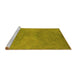 Sideview of Machine Washable Oriental Yellow Industrial Rug, wshurb2734yw