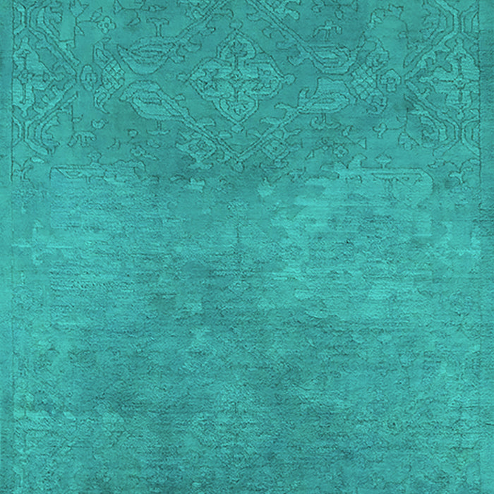 Machine Washable Oriental Turquoise Industrial Area Rugs, wshurb2734turq