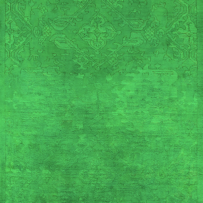 Machine Washable Oriental Green Industrial Area Rugs, wshurb2734grn