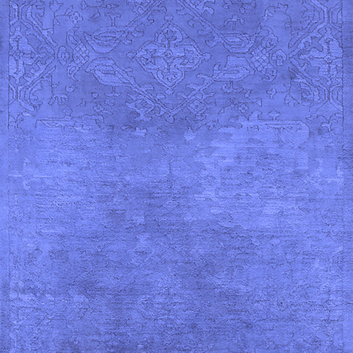 Machine Washable Oriental Blue Industrial Rug, wshurb2734blu