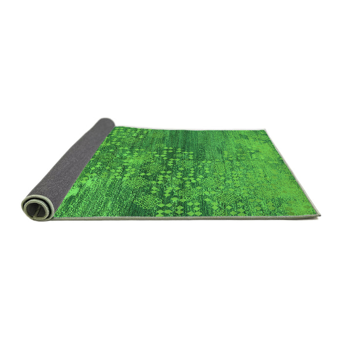 Sideview of Oriental Green Industrial Rug, urb2735grn