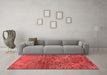 Industrial Red Washable Rugs