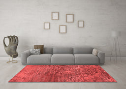 Industrial Red Washable Rugs