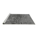 Sideview of Machine Washable Oriental Gray Industrial Rug, wshurb2735gry