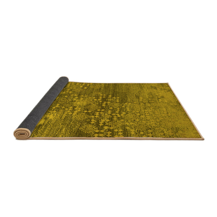 Sideview of Oriental Yellow Industrial Rug, urb2735yw