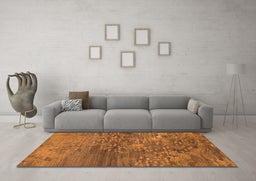 Machine Washable Oriental Orange Industrial Area Rugs in a Living Room, wshurb2735org