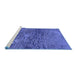 Sideview of Machine Washable Oriental Blue Industrial Rug, wshurb2735blu