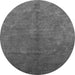 Round Oriental Gray Industrial Rug, urb2736gry