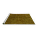 Sideview of Machine Washable Oriental Green Industrial Area Rugs, wshurb2736grn
