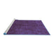 Sideview of Machine Washable Oriental Blue Industrial Rug, wshurb2736blu