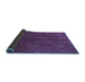 Sideview of Oriental Blue Industrial Rug, urb2736blu