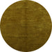 Round Oriental Green Industrial Rug, urb2736grn