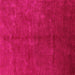Square Machine Washable Oriental Pink Industrial Rug, wshurb2736pnk
