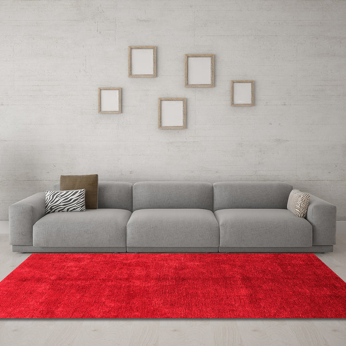 Industrial Red Washable Rugs