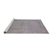 Sideview of Machine Washable Industrial Modern Dark Gray Rug, wshurb2737