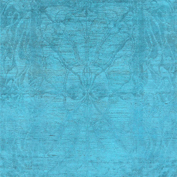 Machine Washable Oriental Light Blue Industrial Rug, wshurb2737lblu