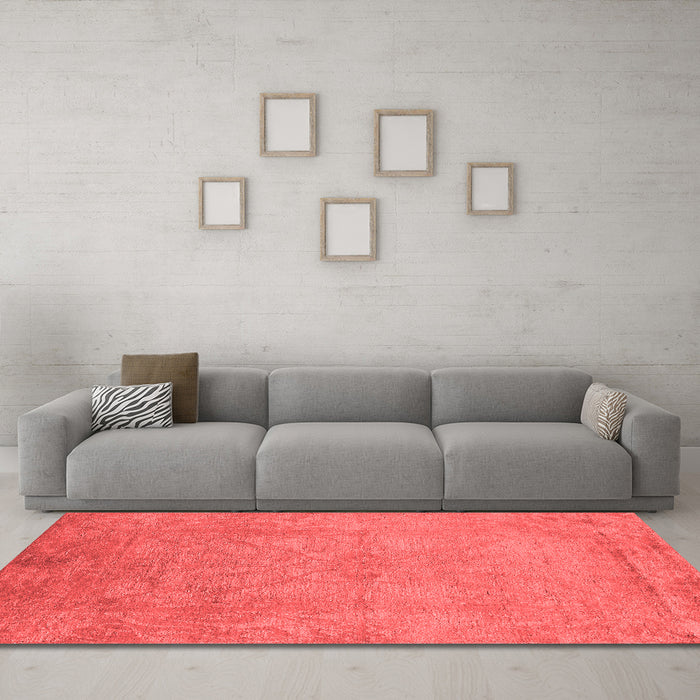 Industrial Red Washable Rugs
