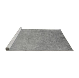 Sideview of Machine Washable Oriental Gray Industrial Rug, wshurb2737gry
