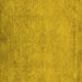 Square Machine Washable Oriental Yellow Industrial Rug, wshurb2737yw