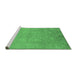 Sideview of Machine Washable Oriental Emerald Green Industrial Area Rugs, wshurb2737emgrn