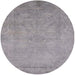 Round Mid-Century Modern Dark Gray Oriental Rug, urb2737