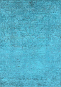 Oriental Light Blue Industrial Rug, urb2737lblu