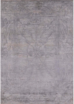 Mid-Century Modern Dark Gray Oriental Rug, urb2737