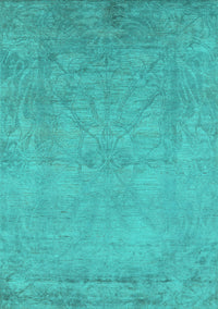 Oriental Turquoise Industrial Rug, urb2737turq