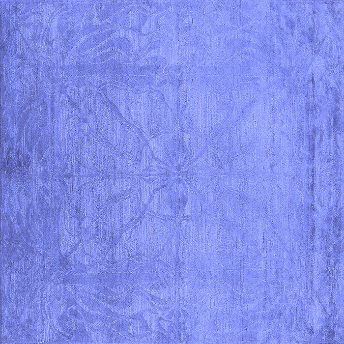 Square Oriental Blue Industrial Rug, urb2737blu