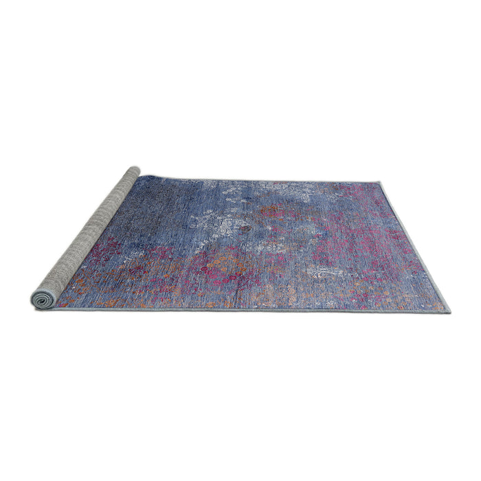 Sideview of Machine Washable Industrial Modern Purple Rug, wshurb2738